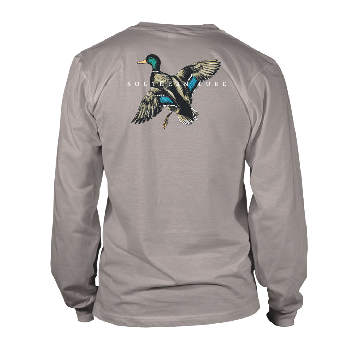 Adult Long Sleeve Cotton Tee shirt - Mallard - Granite