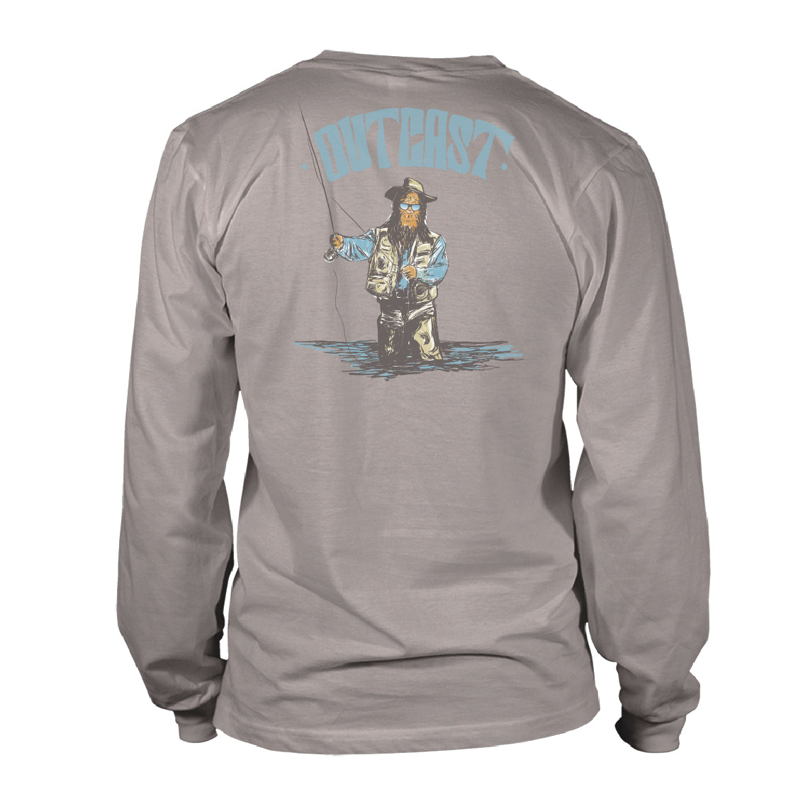 Adult Long Sleeve Whimsical Tee - Outcast - Granite