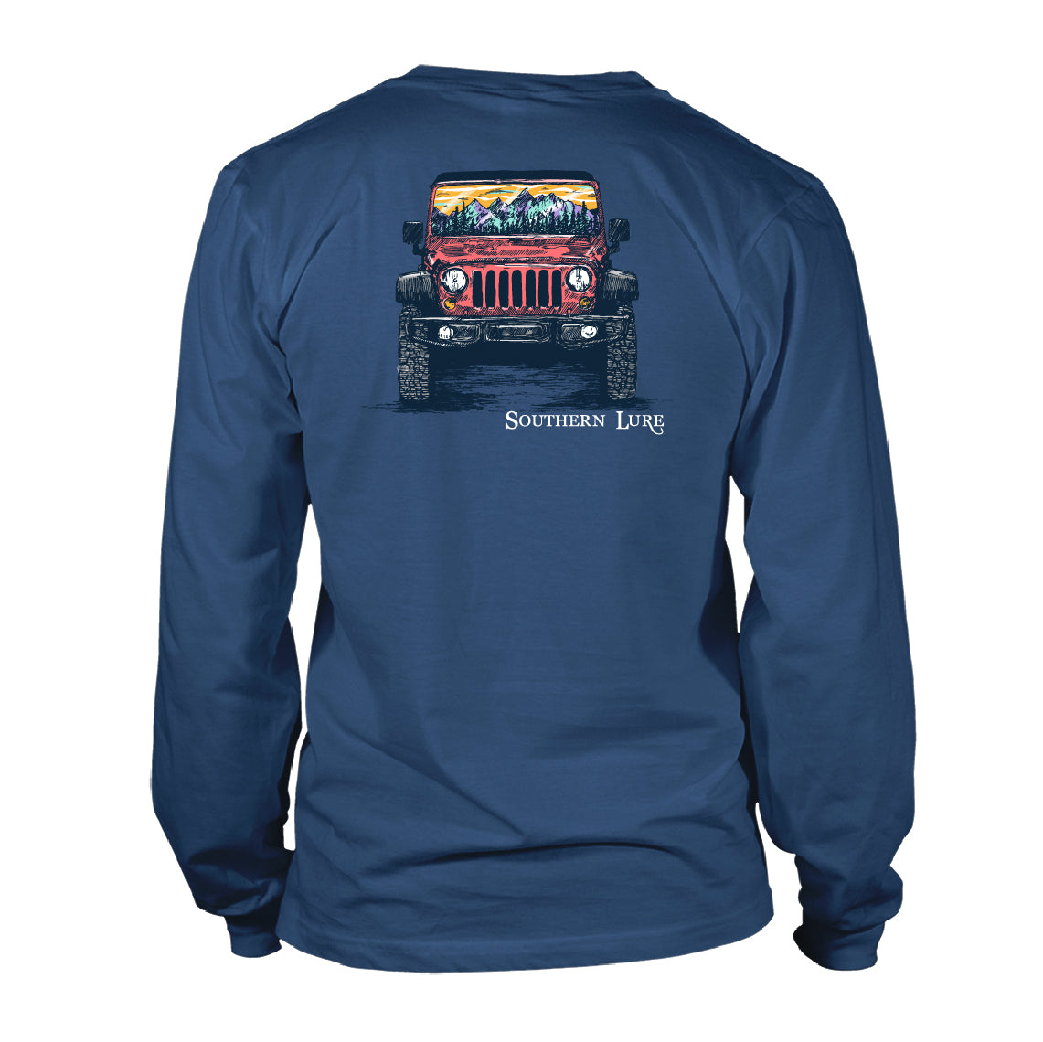 Adult Long Sleeve Cotton Tee - Packrat Jeep 2 - Slate