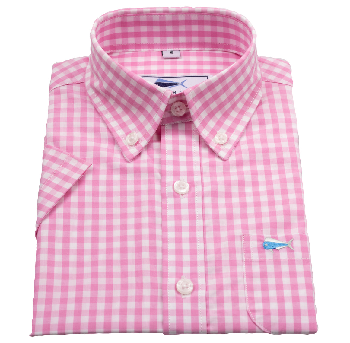 Youth & Toddler Short Sleeve Woven Sport Shirt - Pink Gingham