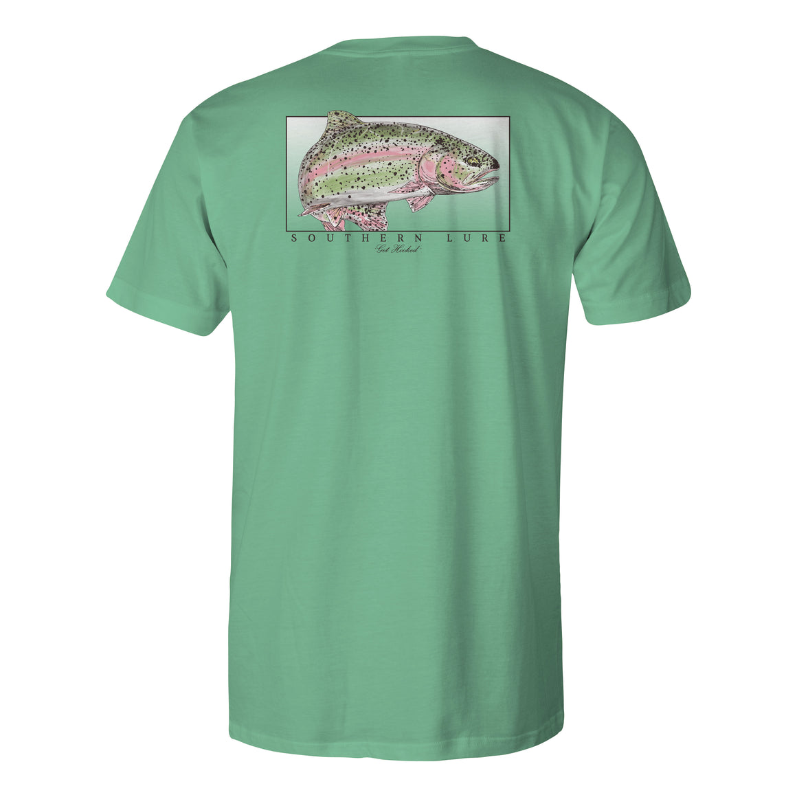 Short Sleeve Cotton Tee - Rainbow Trout - Seafoam -