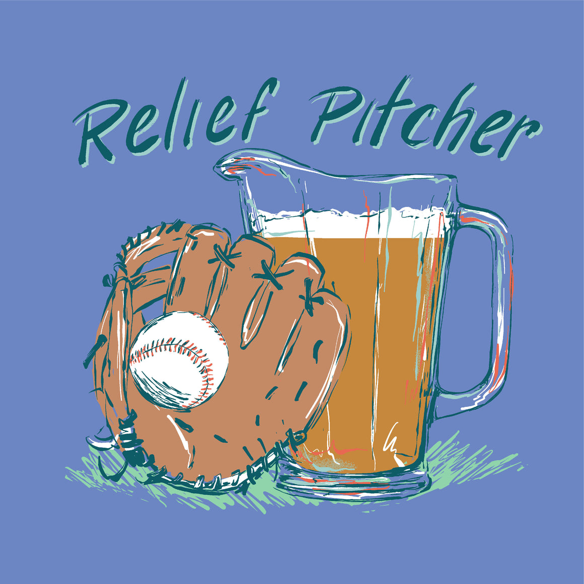 Short Sleeve Cotton Tee - Relief Pitcher - Dusk