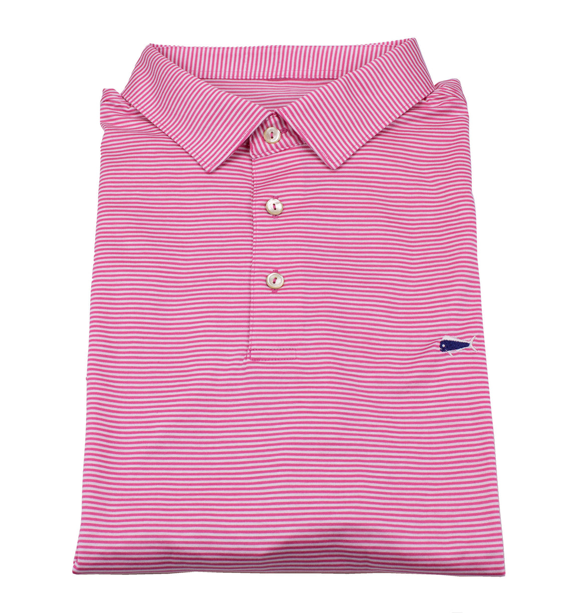 Men's Short Sleeve Sport Polo - Stripe - Rosey