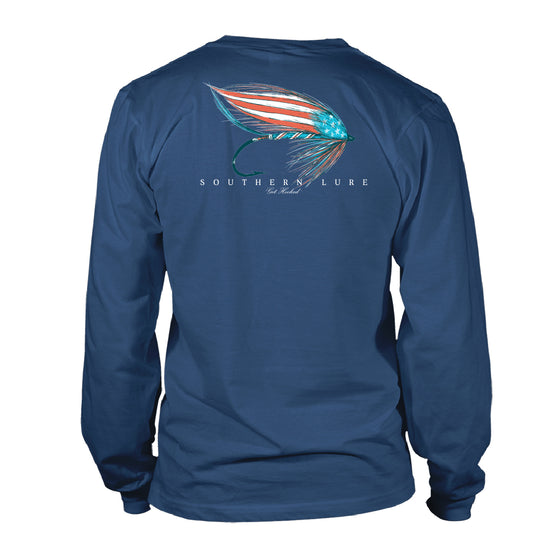 Men's Long Sleeve UV50 Performance USA Fly - Slate