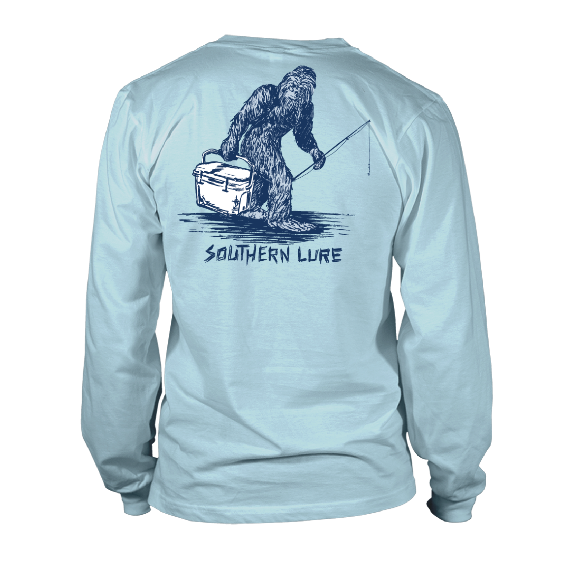 Adult Long Sleeve Cotton Tee - The Legend - Sky Blue