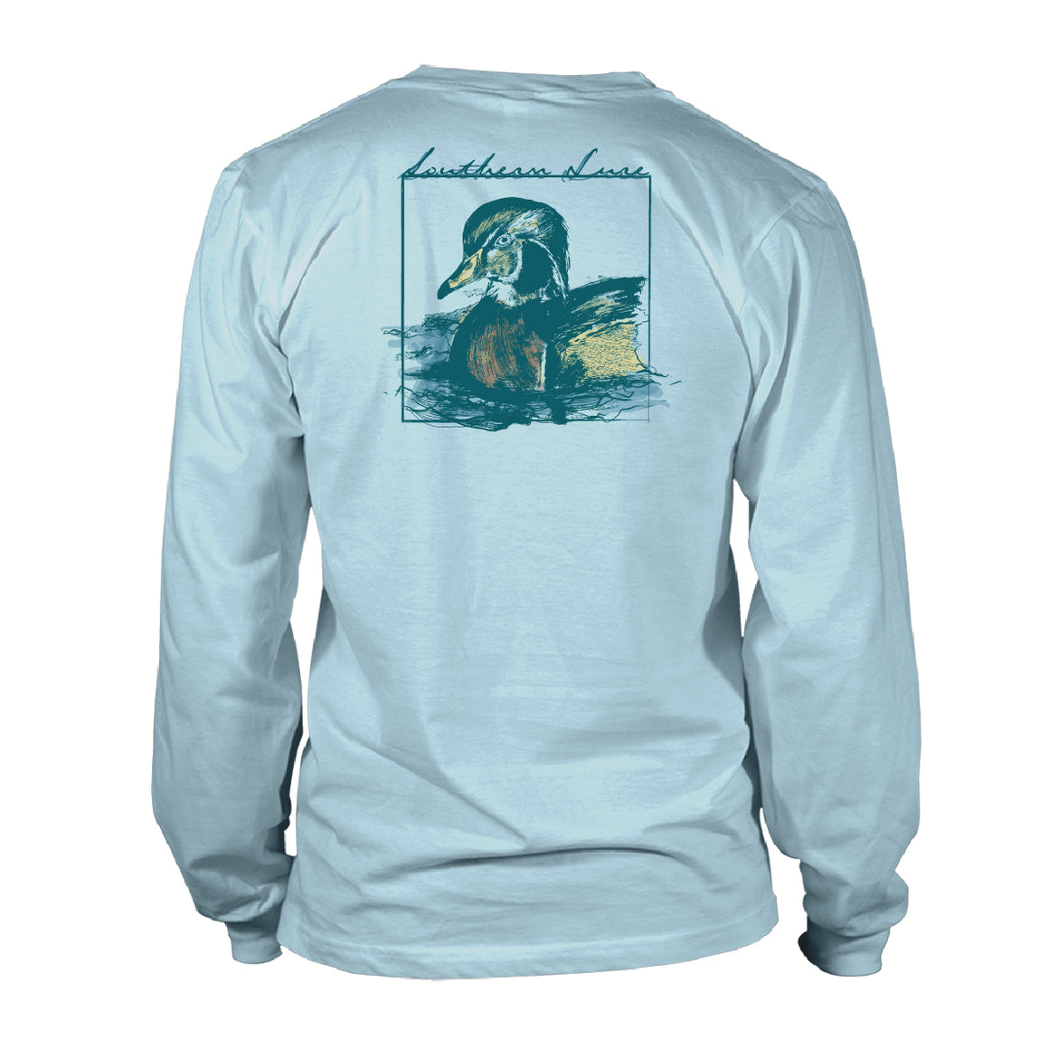 Youth & Toddler Long Sleeve Tee Wood Duck - Sky Blue