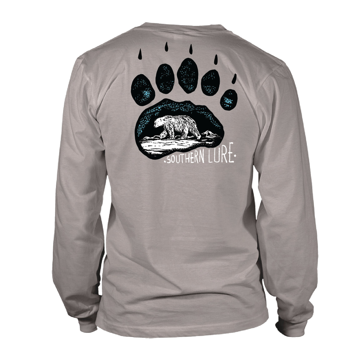 Youth & Toddler - Long Sleeve Tee - Bear Paw - Granite