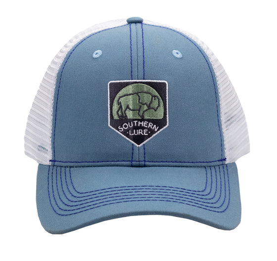 Trucker - Buffalo Patch - Sky Blue/White