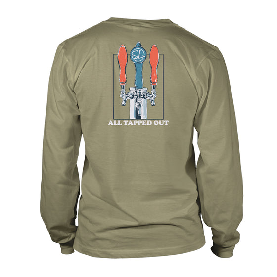 Adult Long Sleeve Tee All Tapped Out - Khaki