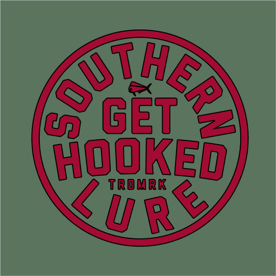 Toddler - Short Sleeve Tee - Get Hooked Circle - Oak Green