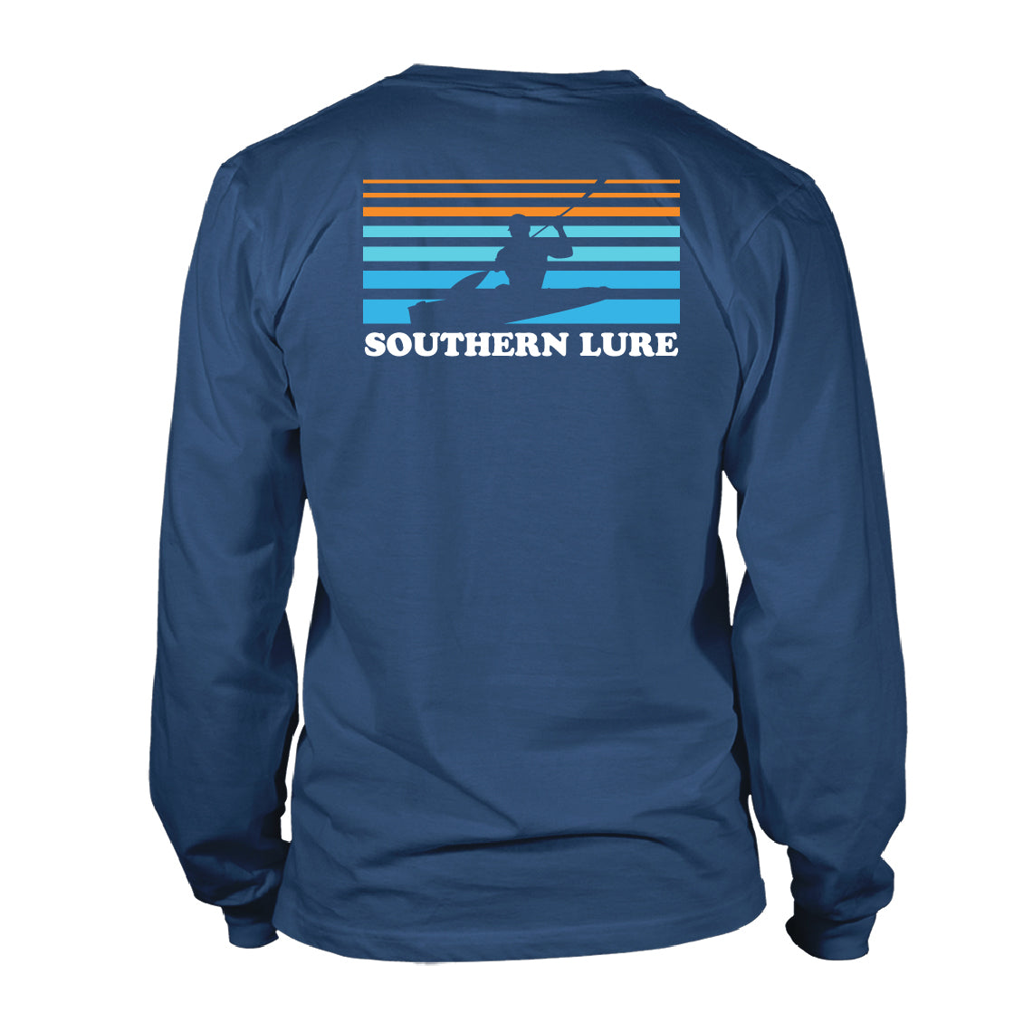 Youth Long Sleeve Cotton Tee - Kayaking - Slate