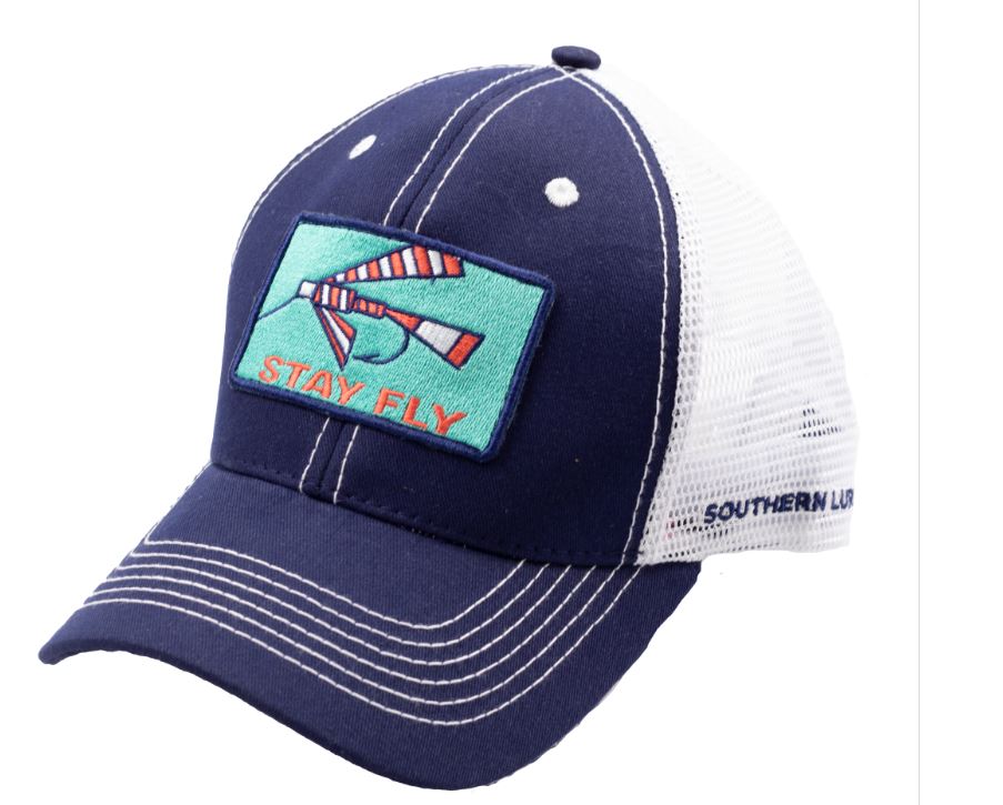 Youth - Trucker Hat - Fly Patch 2 - Navy-White