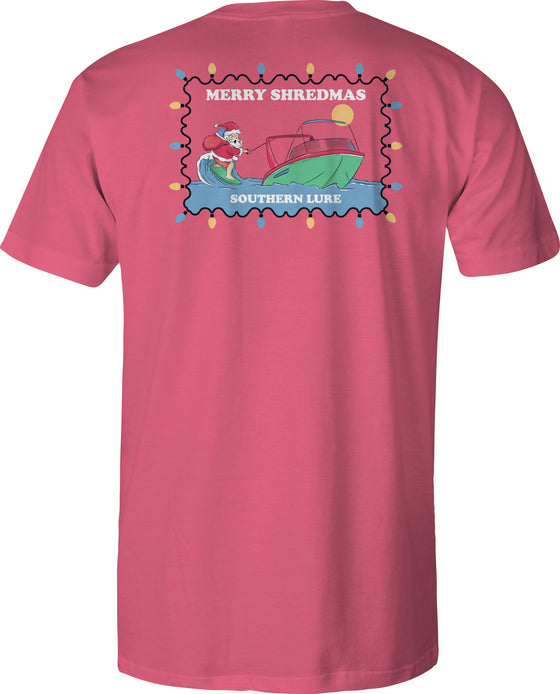 Youth & Toddler Short Sleeve Tee Merry Shredmas Red