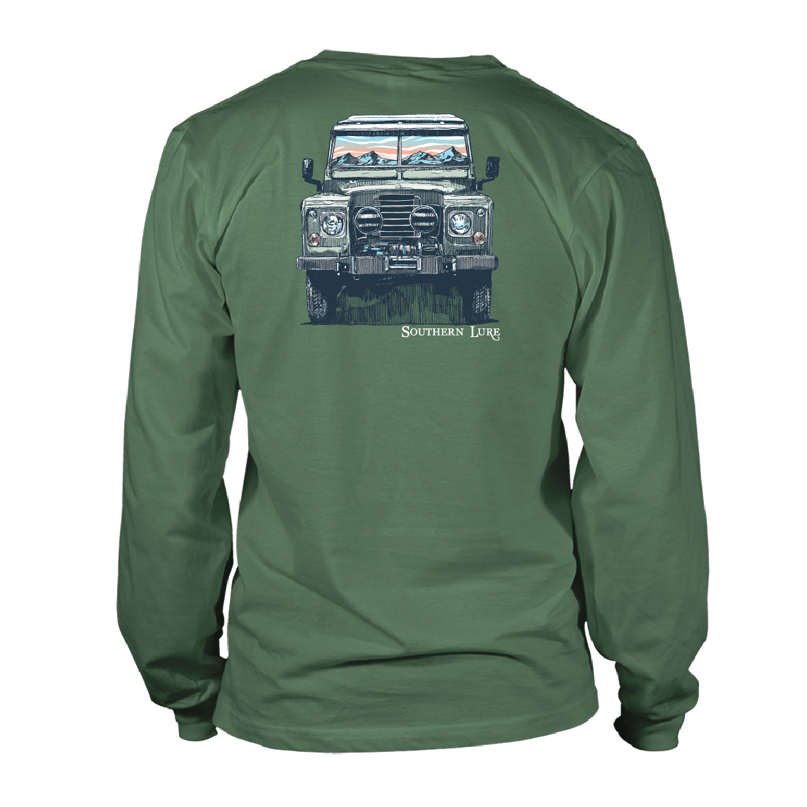 Youth Long Sleeve Cotton Tee - Pack Rat Rover - Oak Green