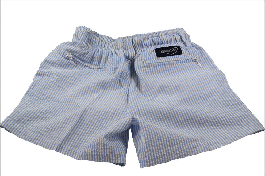 Youth and Toddler Seersucker Swim Trunks - Bay Blue
