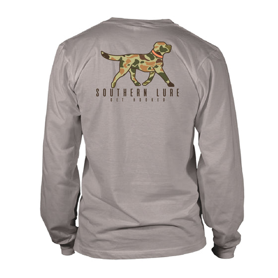 Youth Long Sleeve Tee Walking Camo Lab - Granite