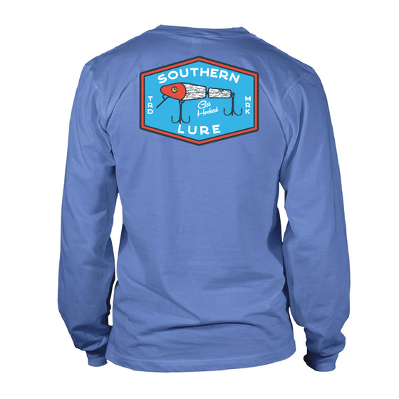 Adult Long Sleeve Cotton Tee - Wooden Lure - Dusk